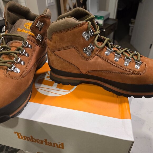 Timberland Euro Hiker Lace Up Men's Boots Rust Nubuck TB0A61YXF13 Size 10.5 NEW - Picture 4 of 12